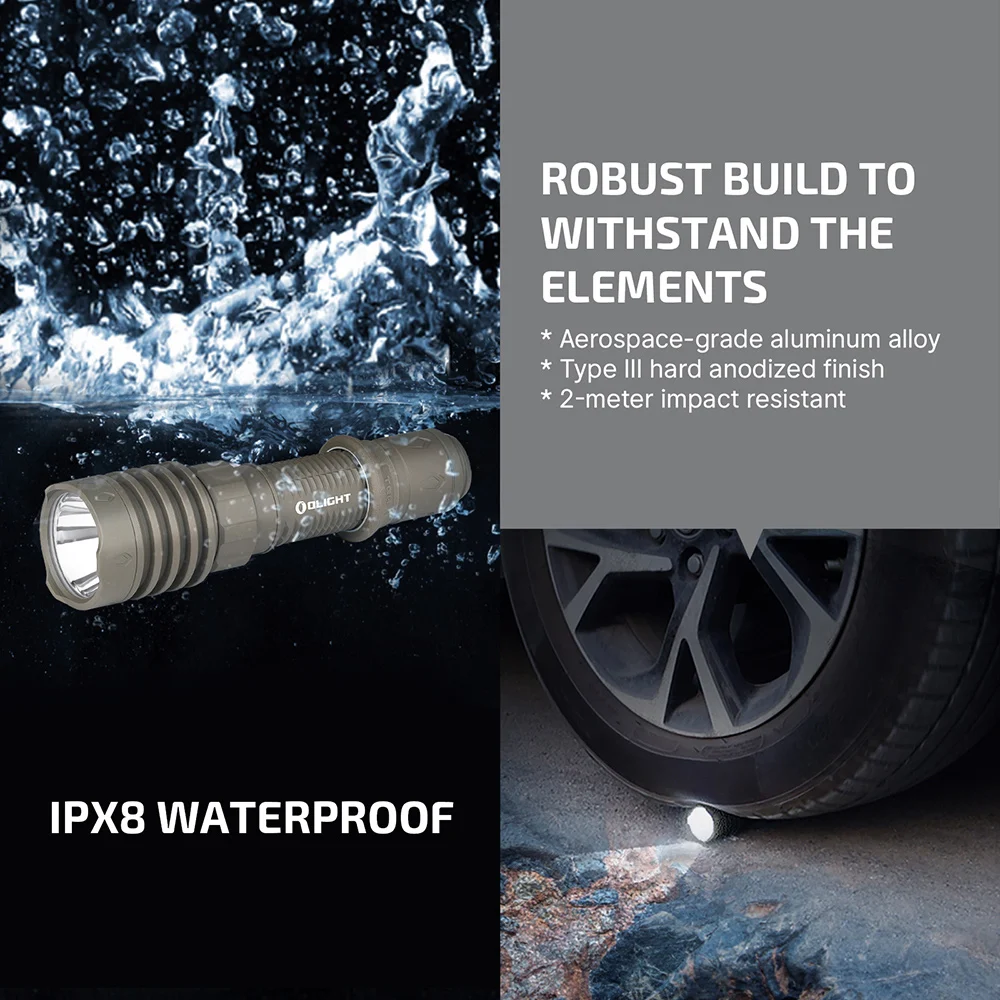 Warrior X 4 USB-C and MCC Rechargeable Tactical Flashlight With Holster - Detail View 7