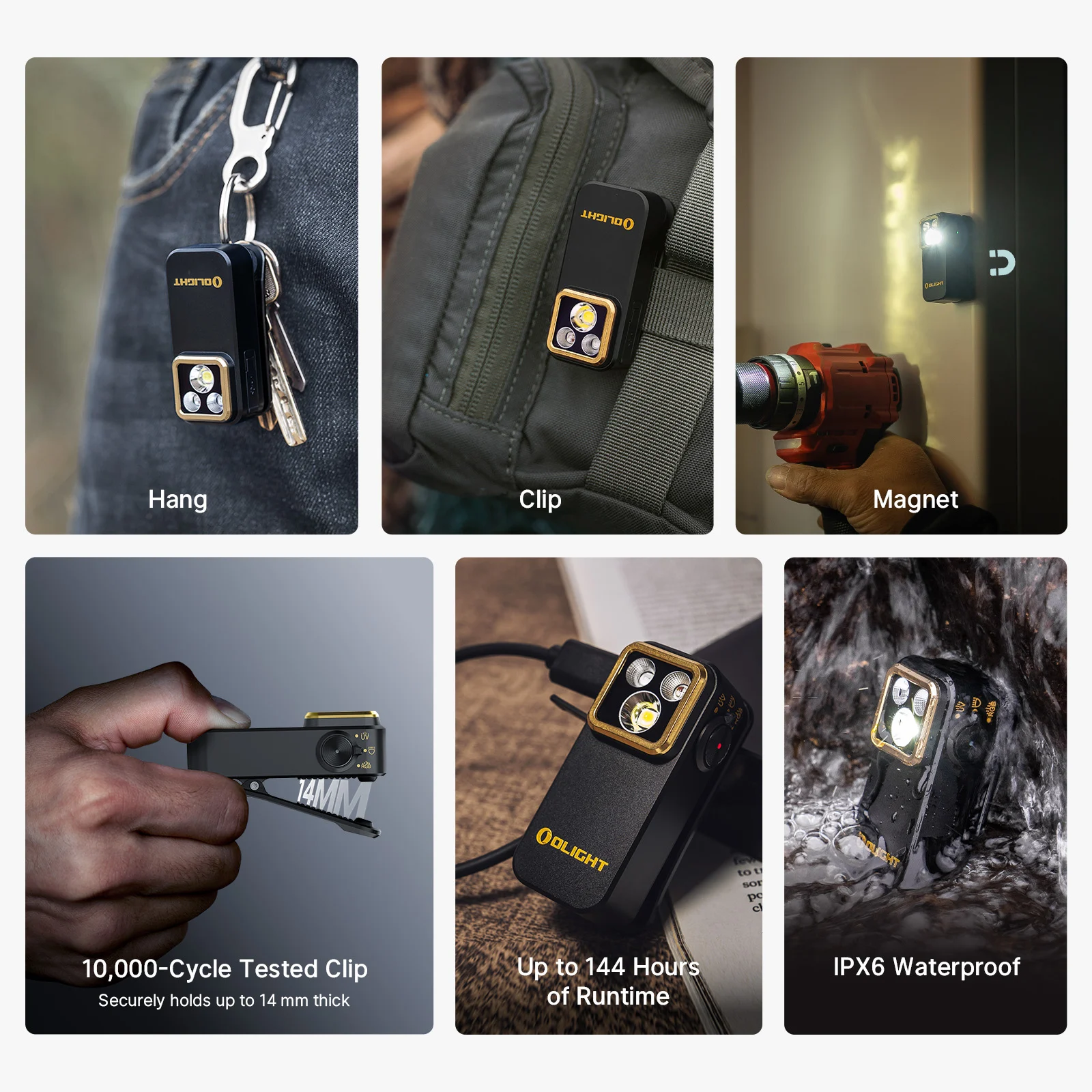 Oclip Pro S Multifunctional EDC Clip Flashlight - Detail View 6
